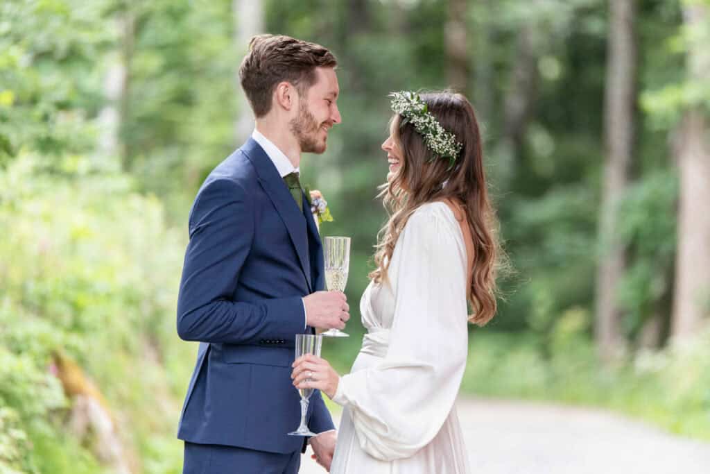 bryllup fotografering skogen lillestrøm