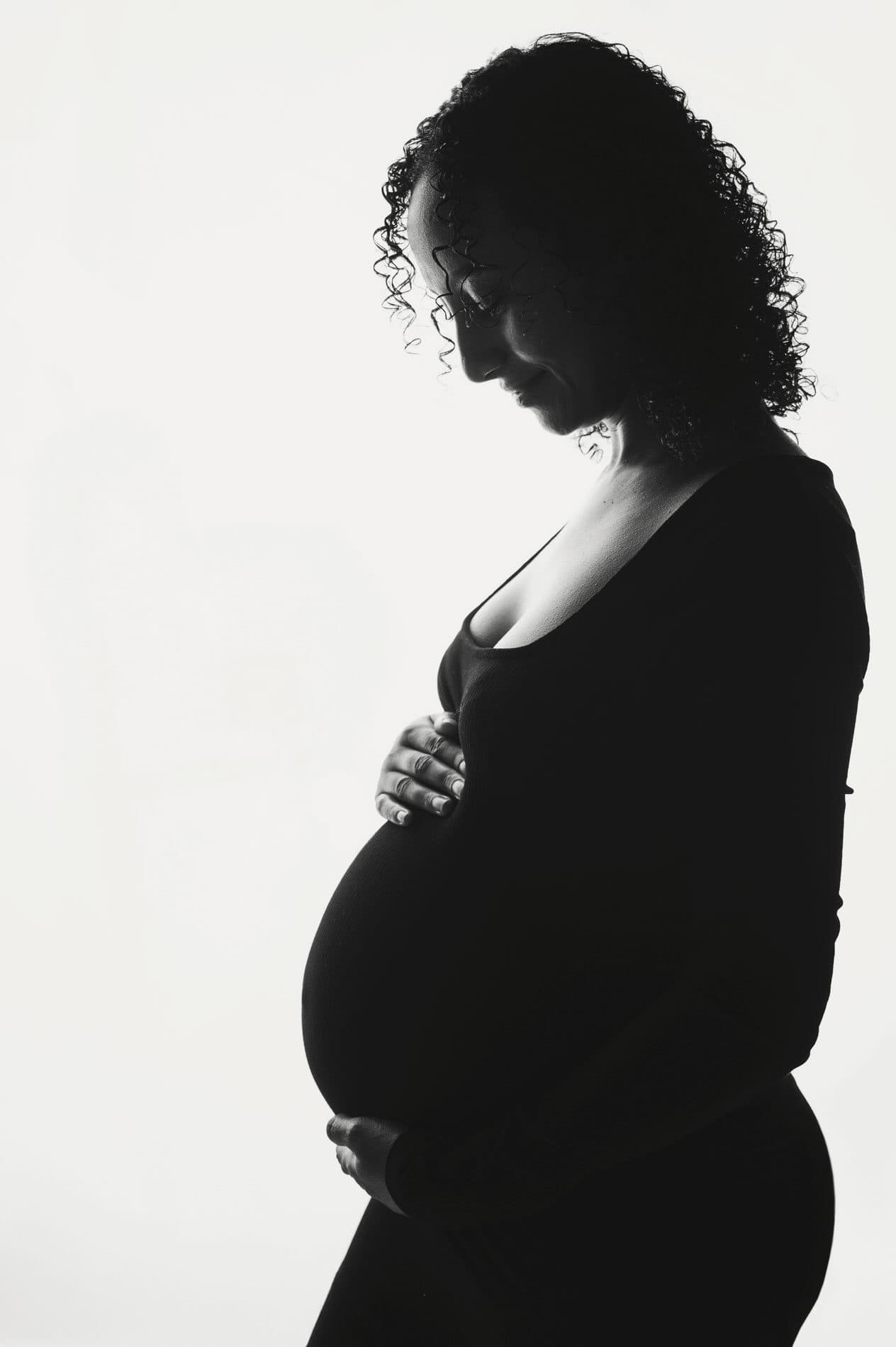 gravid fotografering siluett bilde i studio lillestrøm