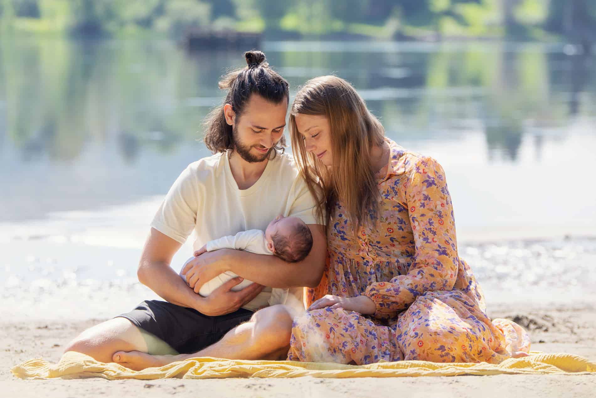 oslo nyfødt fotografering utendørs lillestrøm