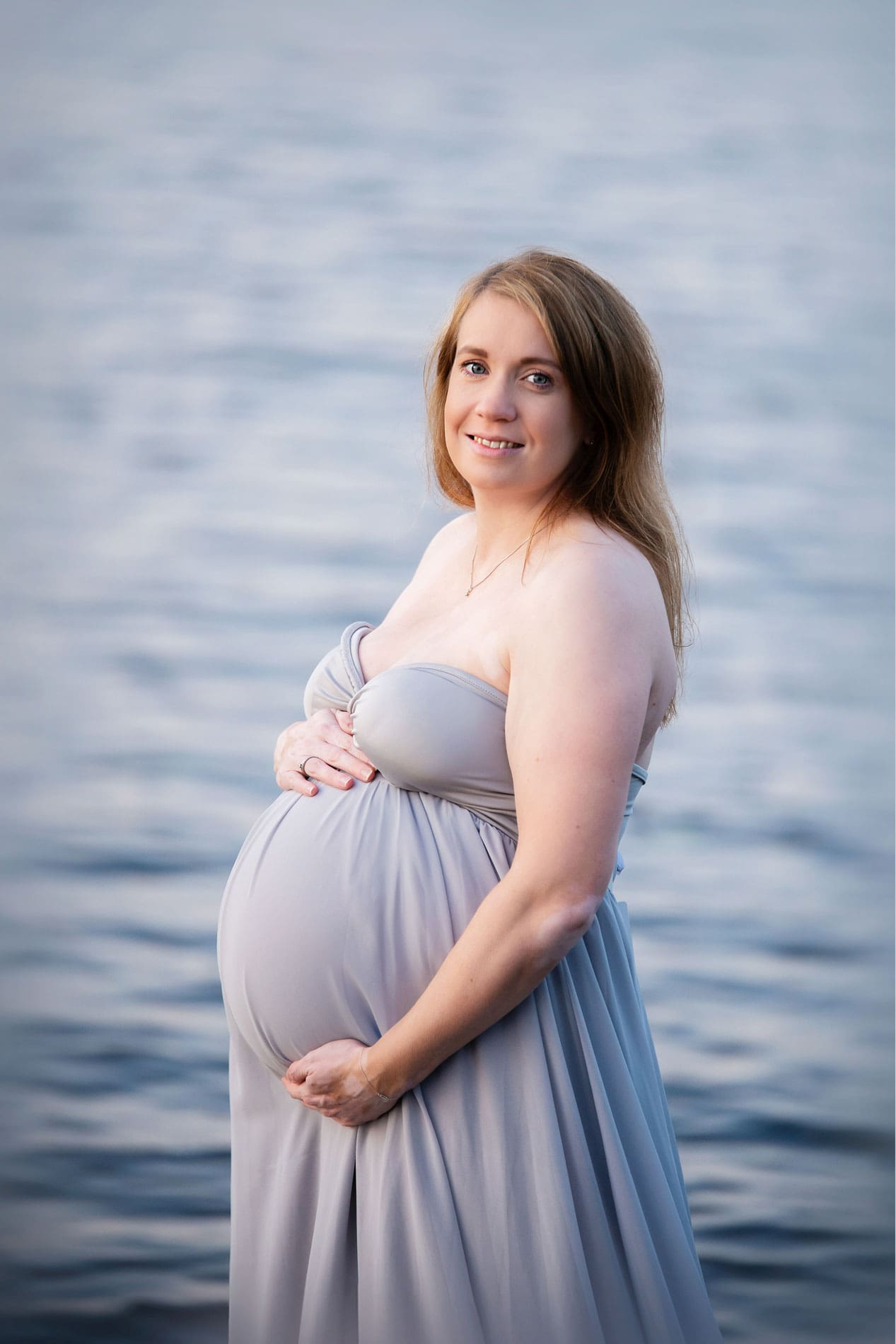 trygg gravid fotografering vid sjøen oslo